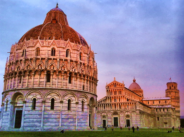 Piazza dell Duomo, the Baptistery, Pisa 23 Oct 2007 (Sony Ericsson w580)